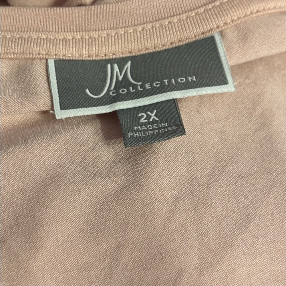 JM Collections Dusty Rose Long Sleeve Top - Picture 3 of 3